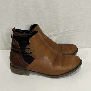 Remonte Ankle Boots Brown Leather Zip D4976 Women’s Size 6.5 EU 37